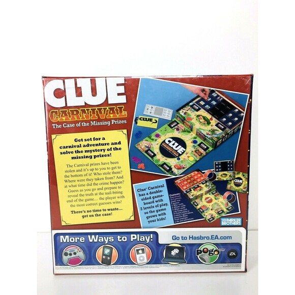 Carnival The Case of the Missing Prizes CLUE Hasbro Board Game - Picture 2 of 5